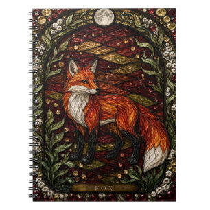 Fox Autumn Copse Illumina Stained Glass Notebook