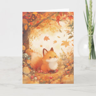 Fox Autumn Retreat Card