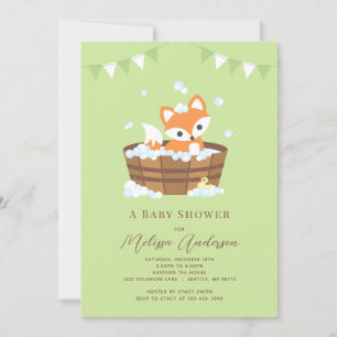 Fox Baby Shower Invitation