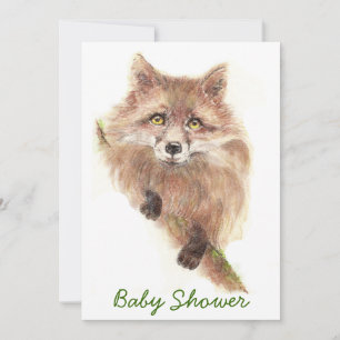 Fox Baby Shower Invitation