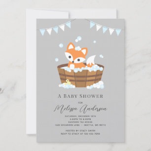 Fox Baby Shower Invitation