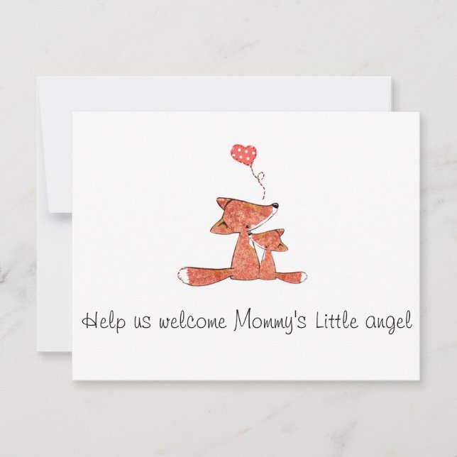 Fox Baby Shower Invitation (Front)