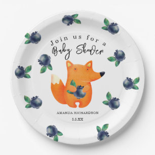 Fox Baby Shower Paper Plate