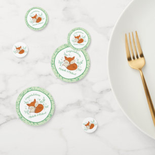 Fox Baby Shower Sleeping Woodland Animals Confetti