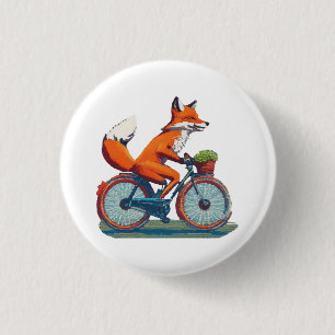Fox Bicycle 1 Inch Round Button