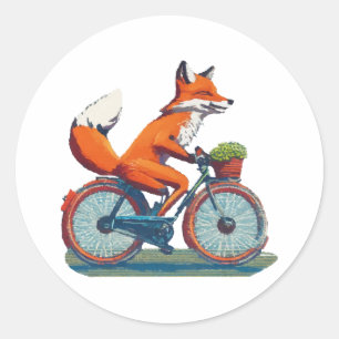 Fox Bicycle Classic Round Sticker