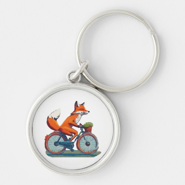 Fox Bicycle Keychain (Front)