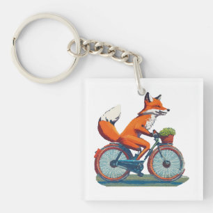 Fox Bicycle Keychain