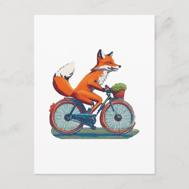 Fox Bicycle Postcard (Front)