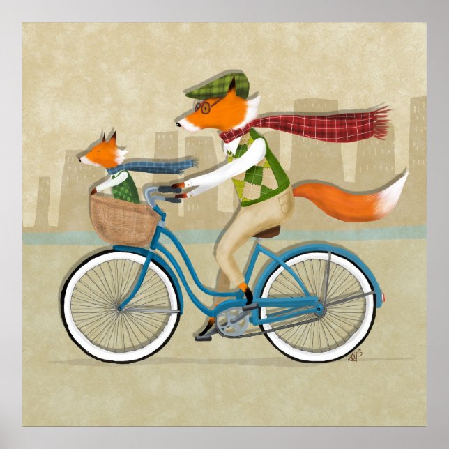 Fox Bike Ride Poster (Front)