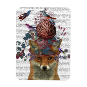Fox Birdkeeper with Artichoke Magnet