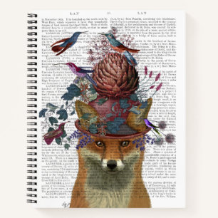 Fox Birdkeeper with Artichoke Notebook