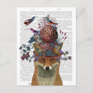 Fox Birdkeeper with Artichoke Postcard