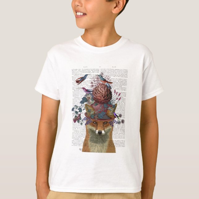 Fox Birdkeeper with Artichoke T-Shirt (Front)
