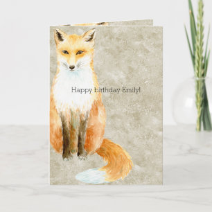 Fox Birthday Card