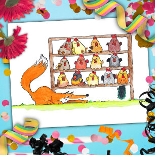 FOX BIRTHDAY SURPRISE carte postale