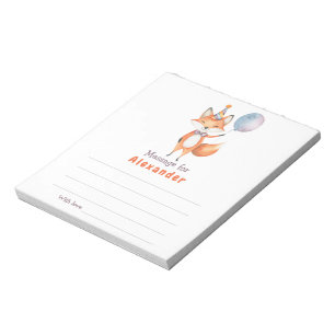 Fox Birthday time capsule message Notepad