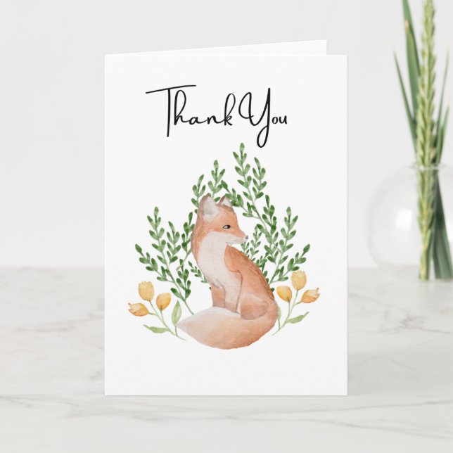 Fox Blank Thank You Card (Front)