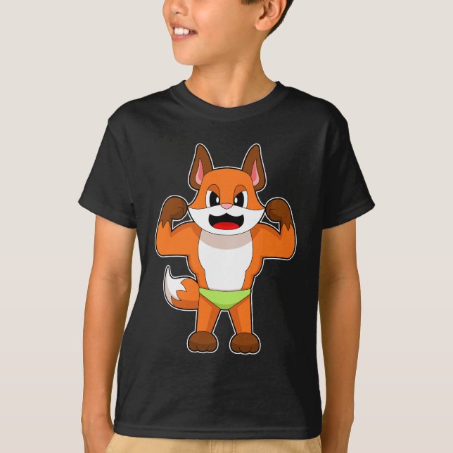 Fox Bodybuilder Bodybuilding T-Shirt (Front)