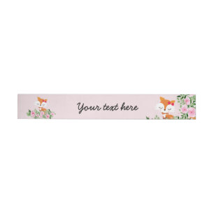 fox boho floral, Wrap Around Address Labels