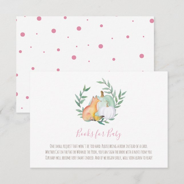 Fox Bring-a-Book Card – November Baby Shower (Front/Back)