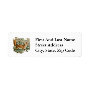 Fox by a Fence Rustic Animal Rural Cottage Design