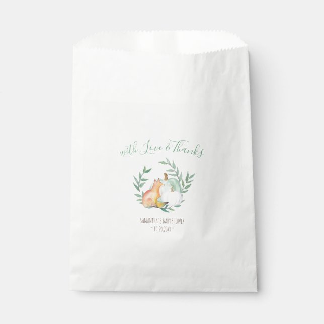 Fox Candy Favour Bags – November Fall Shower (Front)