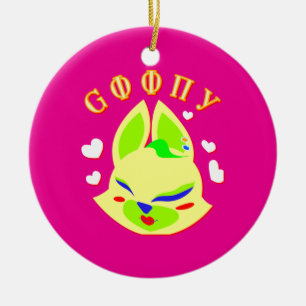 fox cartoon ceramic ornament