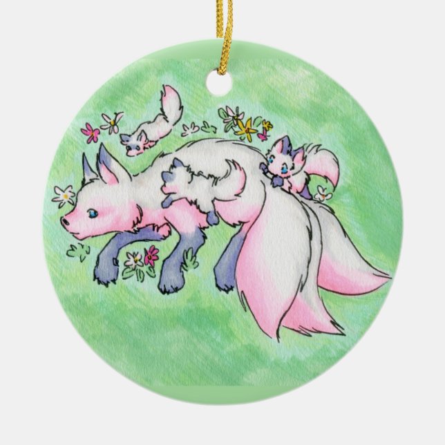Fox Ceramic Ornament (Front)