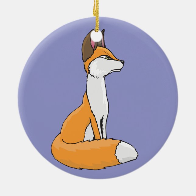 Fox Ceramic Ornament (Back)