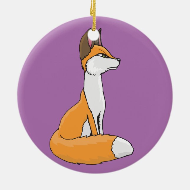Fox Ceramic Ornament (Back)