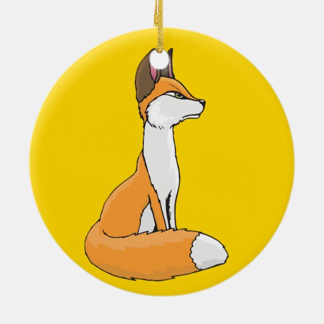 Fox Ceramic Ornament (Back)