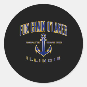 Fox Chain O'Lakes Il For Classic Round Sticker