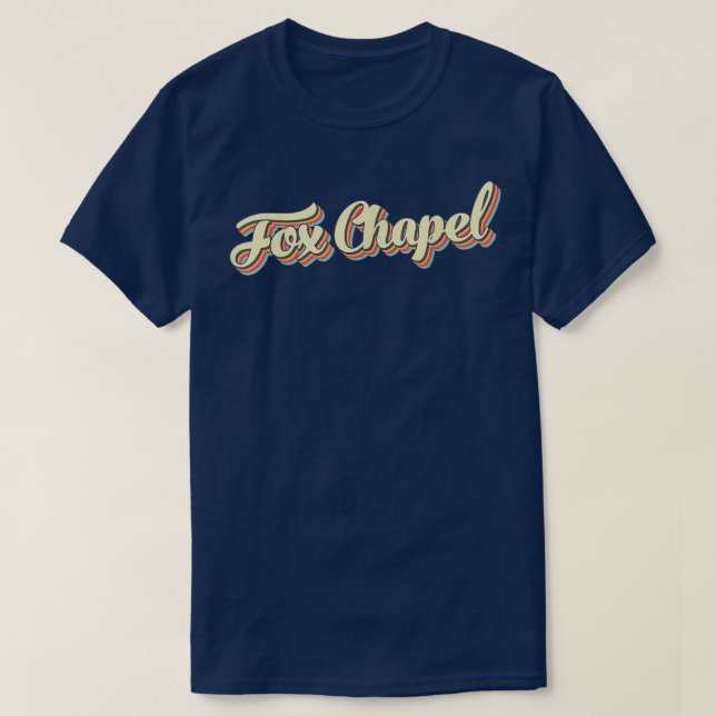 Fox Chapel TShirt Art Retro Police de baseball Vin (Design devant)