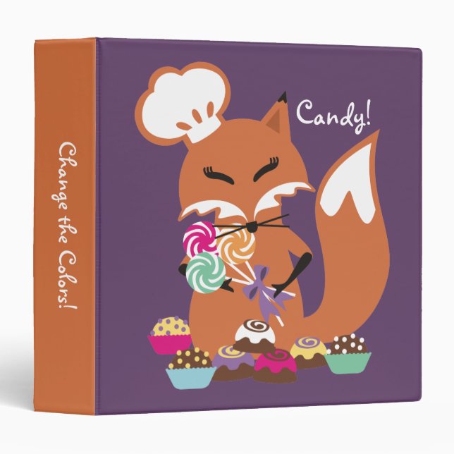 Fox chef candy making confectionery recipe binder (Front/Spine)