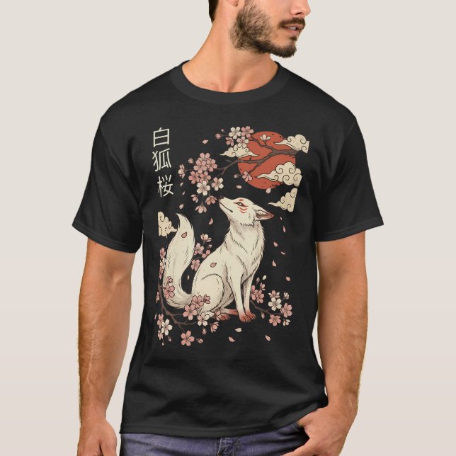 Fox Cherry Blossom T-Shirt (Front)