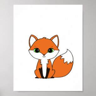 Fox Chibi-Style Poster