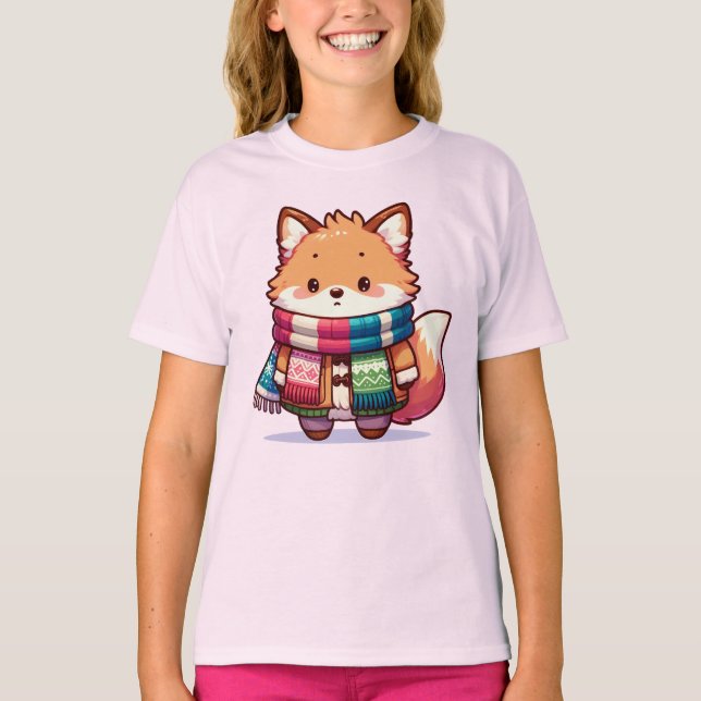 Fox Choupinet in Winter T-Shirt (Front)