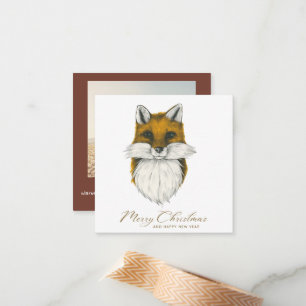 Fox Christmas Photo Card
