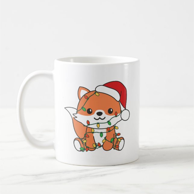 Fox Christmas Winter Animals Holiday Foxes Coffee Mug (Left)