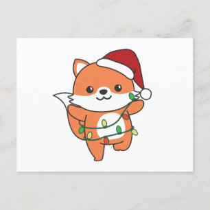 Fox Christmas Winter Animals Holiday Foxes Postcard