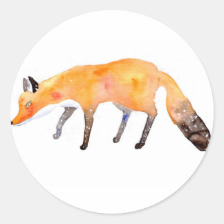 fox classic round sticker