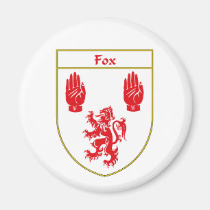 Fox Coat of Arms/Family Crest Magnet