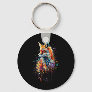 Fox Colourful  Keychain