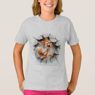 Fox coming out of a cracked wall T-Shirt