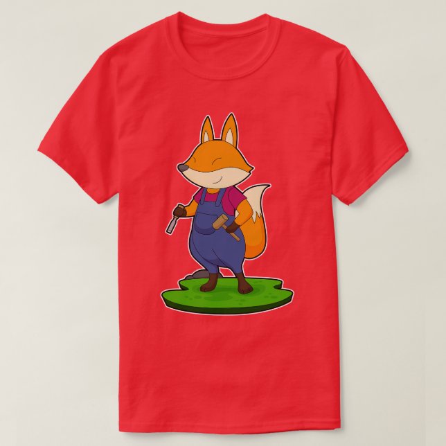 Fox Craftsman Chisel Hammer T-Shirt (Design Front)