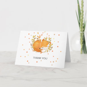 Fox Cub Baby Sprinkle Baby Shower Thank you Card