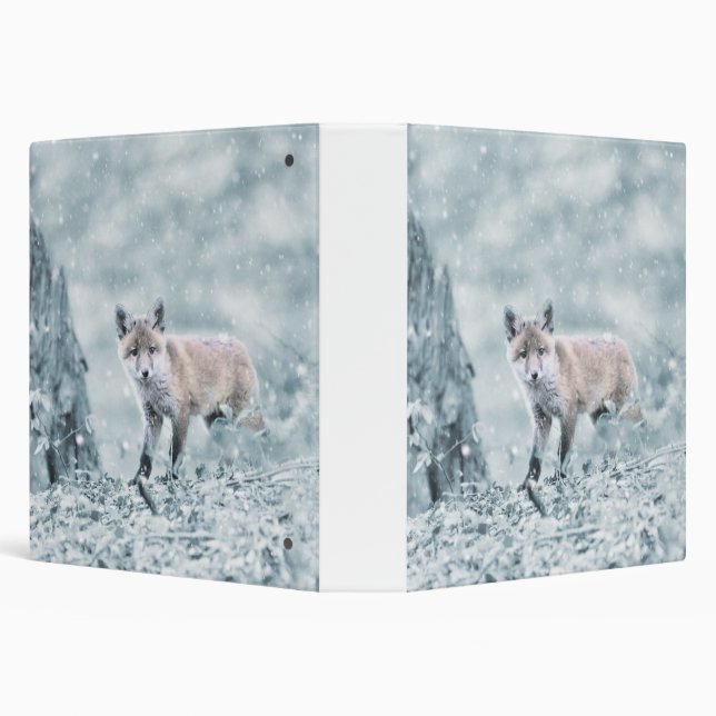 Fox Cub in the Snow Binder (Background)