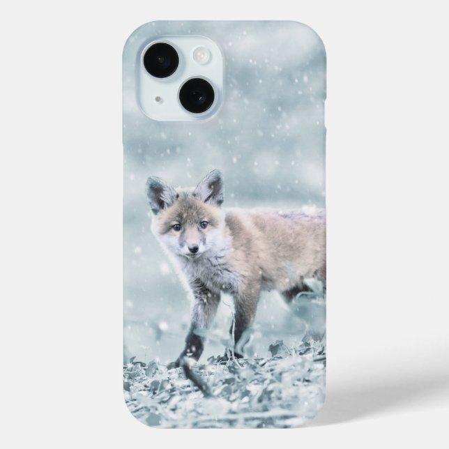 Fox Cub in the Snow Case-Mate iPhone Case (Back)