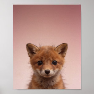 Fox Cub Nursery Print – Woodland Wall Art